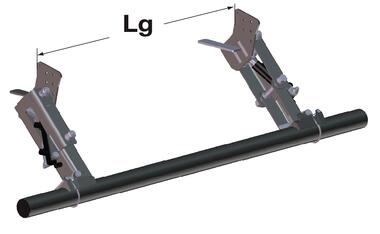 BAES Barra antiempotramiento tubo acero Ø 100 fi jación lateral, orientable de 22º a 46º