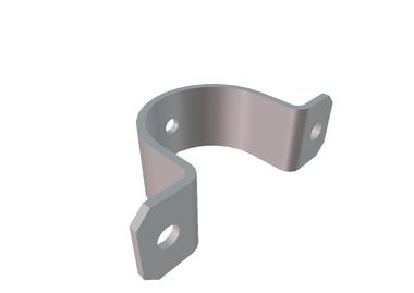 Galvanized steel fixing collar (without bolts)