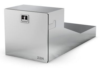 Polished stainless steel AISI 304 BA transpallet box ZEN84