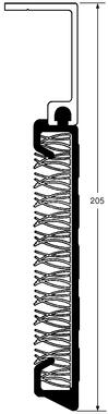 Paraspruzzi laterale completo, altezza 205 mm, con anti-spary (1)