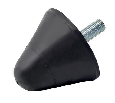 Rubber buffer with threaded stud
