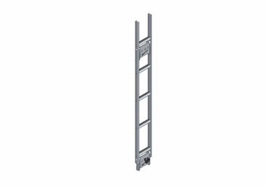 Folding service ladder with anti-slip rungs