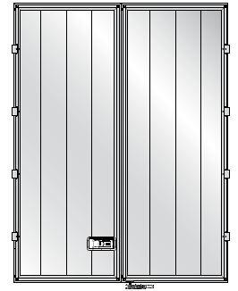 ACC flush door system aluminium filling