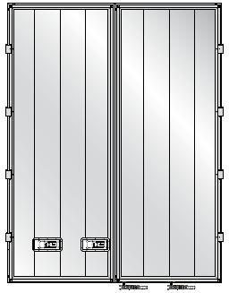 Composants pour porte remplissage aluminium 2 crémones EN12642 XL32 (1)