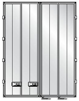 Composants pour porte remplissage aluminium multi‐vantaux (1)