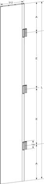Overhall hinge section for door aluminium filling (1)