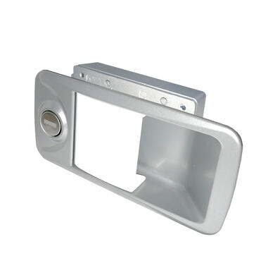 Recessed paddle handle, body in grey epoxy zinc alloy