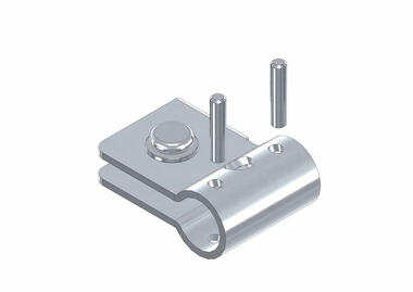 Lever mount kit Ø22 complete with fixing pins, bolt, washers & nut
