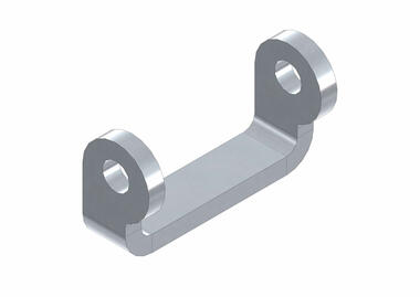 Weld-on U-type bracket 16 mm