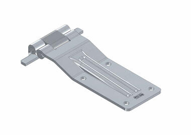 Zinc plated bold-on hinge, with stainless steel pins and central part (1)