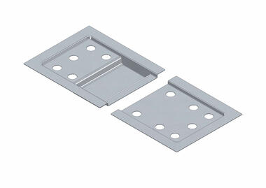 Set of backplates to recess the hinge