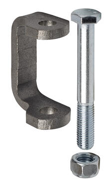 Narrow hinge bracket to weld, self colour steel