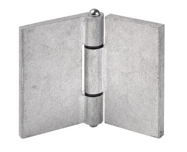Aluminium hinge with plastic bushes and zinc plated steel pin (1)