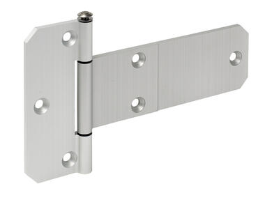 Anodized aluminium hinge,with stainless steel pin and nylon bushes