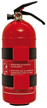 2 kg extinguisher, ABC powder, 8A-89B-C fire kinds