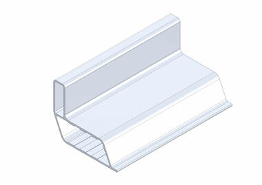 Anodized aluminium front shelf profile