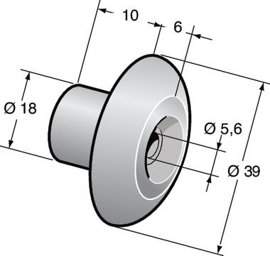 Grey plastic pulley (1)