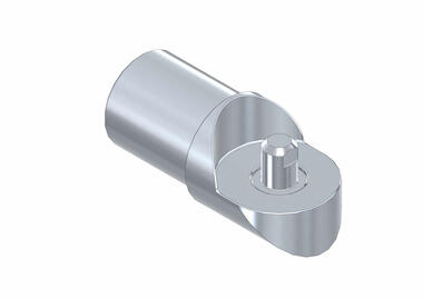 Attacco terminale per tubo in alluminio con perno fisso, norma DIN (1)