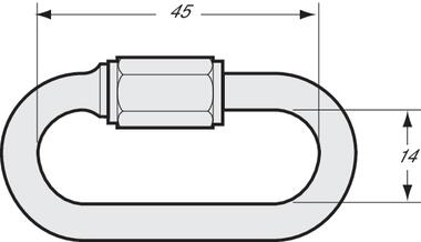 Connecting link, zinc plated steel Ø 6 mm (1)