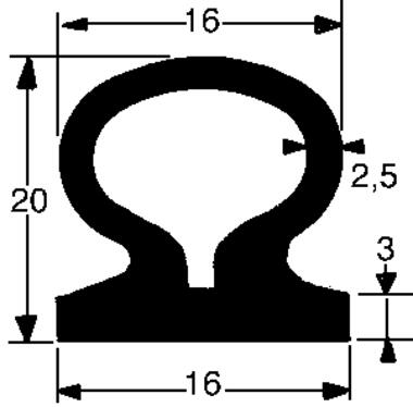Joint EPDM tubulaire noir 20 mm x 2,2 m (1)