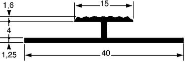 Profil w kształcie H wspornika płyt, aluminium polerowane (1)