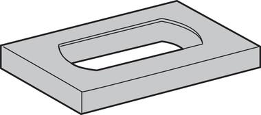 Simple fastening plate, made of raw steel, for non standard container