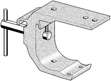 Raw aluminium mounting bracket for tube (1)