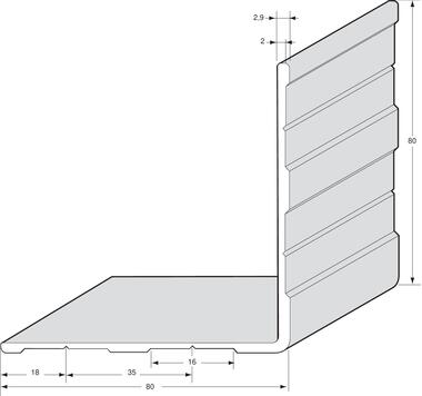 Profil d'angle aluminium anodisé (1)