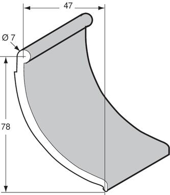Grey PVC flop profile