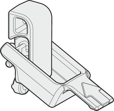 Locking catch, zinc plated steel, for sliding pillar 3544101