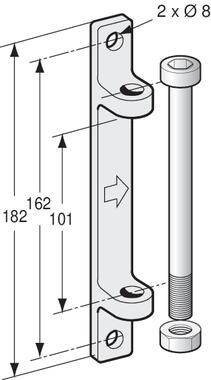 Cardine supporto cerniera in acciaio galvanizzato con viti e dado (1)