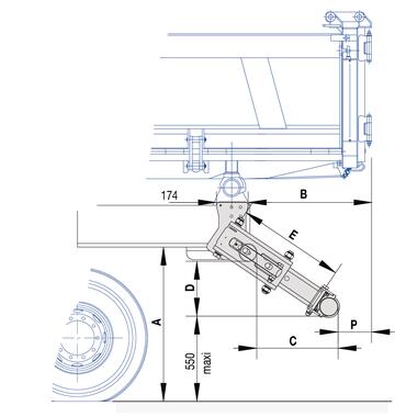 BAE rétractable inclinée hydraulique fin de chassis (2)