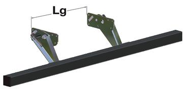 BA Stahl-Unterfahrschutz Quadratrohr 100 x 100, klappbar, kurze Halter