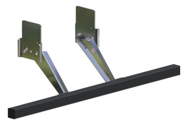 BA Steel underrun bar square section 100 x 100 long arms