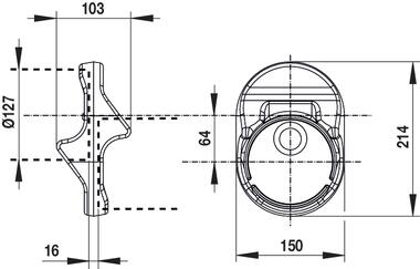 Handlebar kit for 127 mm tube, 64 mm offset (2)