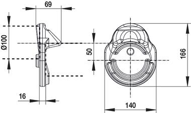 Handlebar kit for 101,6 mm tube, 50 mm offset (2)