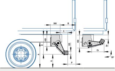 XLIFT P41CS R58-03 Stahl-Unterfahrschutz Quadratrohr 120 x 120 (2)