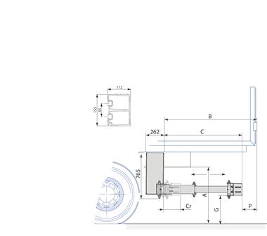 XPAND-P42D BAE R58-03 rétractable hydraulique profil aluminium 112xh155 fixation latérale (2)