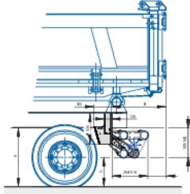 XFIX-P701AE BAE R58-03 fixe multipostions à souder tube acier Ø127 fixation latérale (2)