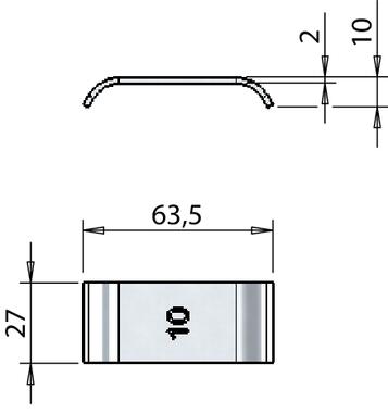 Body clamp spacer used to fix 10 mm sections (2)