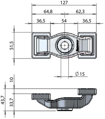 Zespół łapy dociskowej do belki od 4 do 15 mm (2)