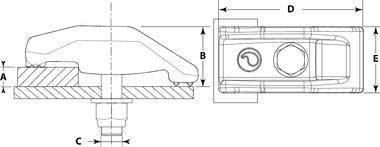C450 Staffa per il fissaggio dello chassis (2)