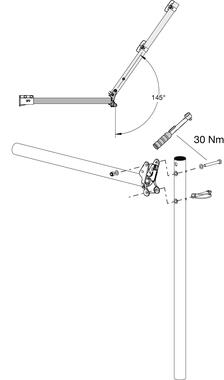 Galvanized steel tilted kit support (2)