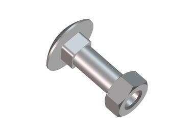 M8 x 25 bolt, zinc plated steel