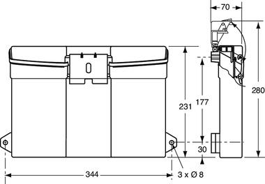 Portadocumenti rettangolare in composito grigio (2)