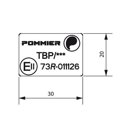 Etichetta omologazione TBS/*** 73R-011126 per cassette plastica