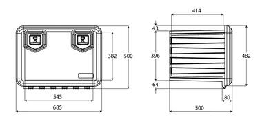 ARKA 685 Werkzeugkasten Polypropylene schwarz (2)