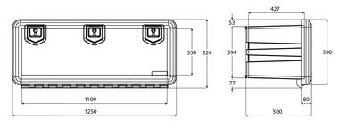 ARKA 1250 Werkzeugkasten Polypropylene schwarz (2)