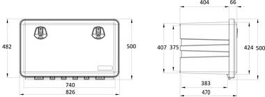 JUST800 - Coffre à outils en polypropylène noir (2)