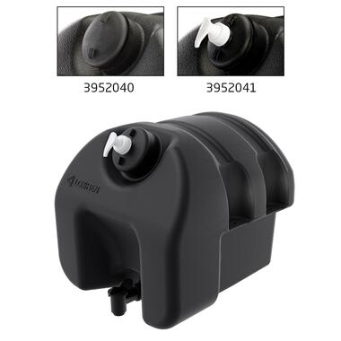 SQUARE Water tank black plastic 18L